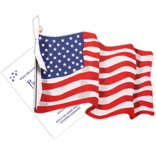 Old Glory Die-cut Invitations